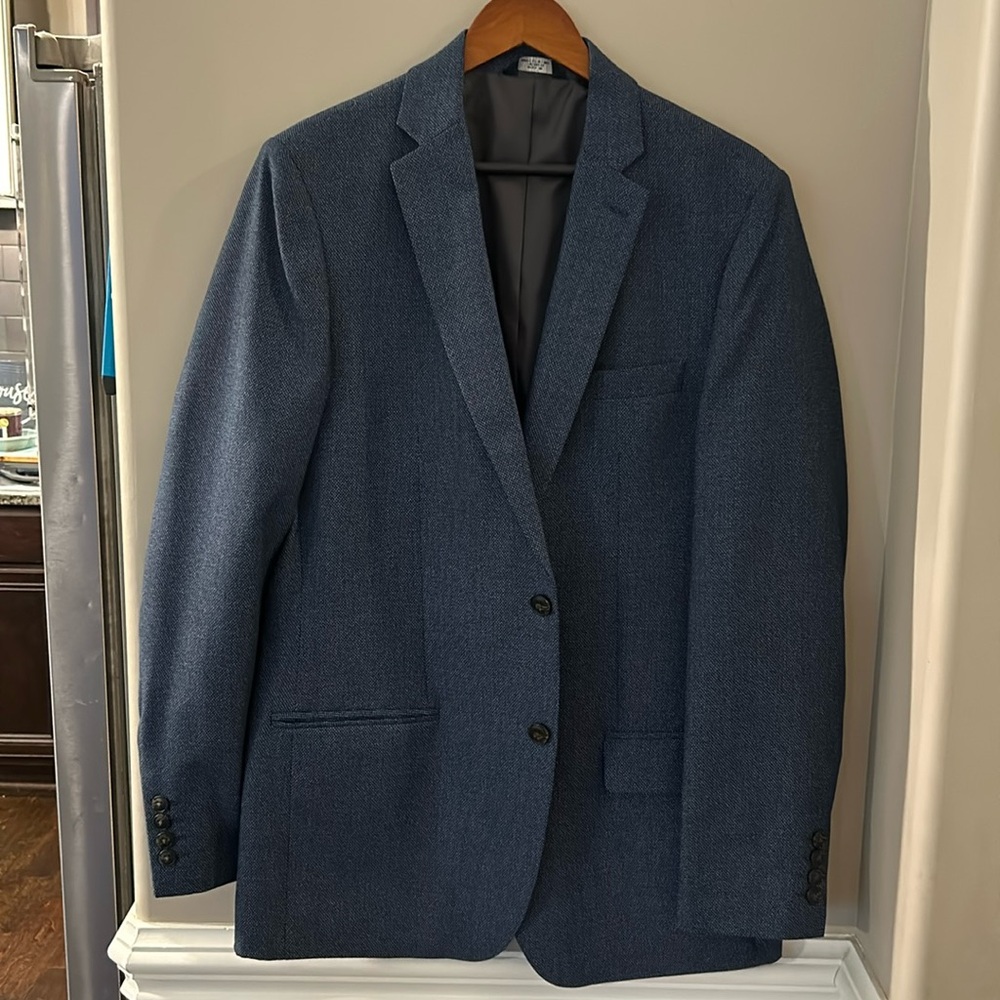 Haggar Clothing Slim Fit 42L Navy Blue Blazer